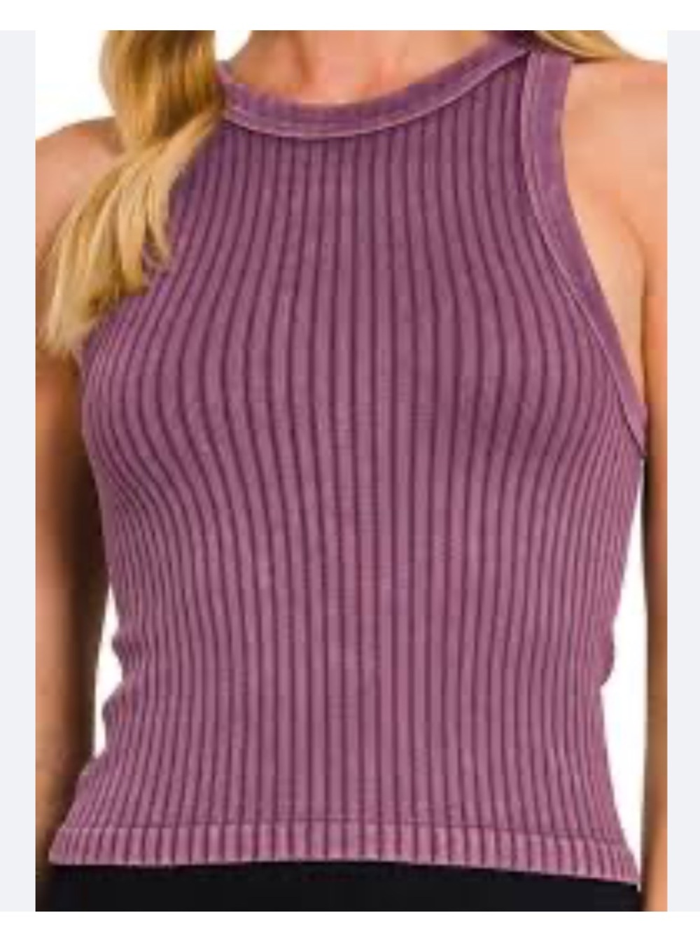 Zenana tank top Zenana ribbed washed seamless tank top